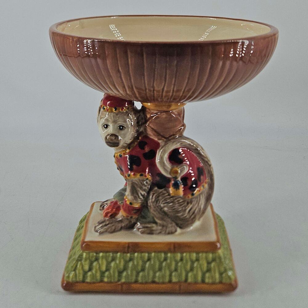 Vintage Raymond Waites Empire Collection Monkey pedestal Bowl dish